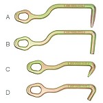 4 PCS SHEET METAL HOOKS