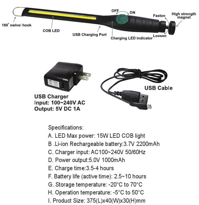 15W COB LED WORKING LIGHT