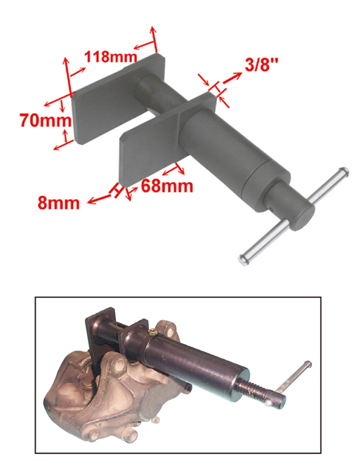 UNIVERSAL CALIPER PRESSURE TOOL (FOUR PISTONS)