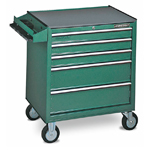 5-DRAWER TOOL TROLLEY W/KNOCKABLE WORKING TABLE