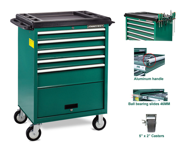 5-DRAWER TOOL TROLLEY W/ WORKING TABLE