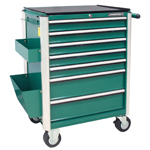  7-DRAWER TOOL TROLLEY W/KNOCKABLE WORKING TABLE