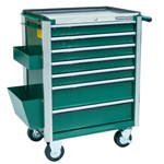 7-DRAWER TOOL TROLLEY W/STAINLESSE WORKING TABLE