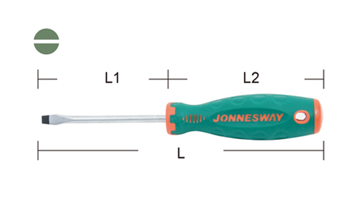 ANTI-SLIP GRIP SCREWDRIVER - SLOTTED