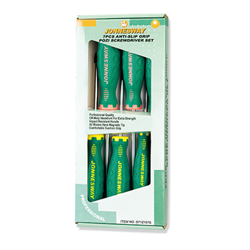 ANTI-SLIP GRIP POZI SCREWDRIVERS SET