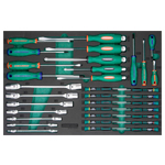 34PCS SCREWDRIVER,DOUBLE FLEX,SOCKET AND PRECISION SD SET