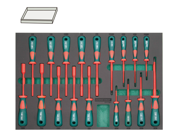 18PCS 1000V INSULATED SCREWDRIVER AND NUT DRIVER SET