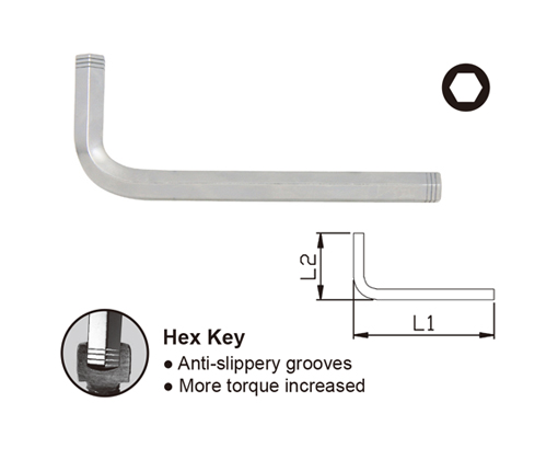 ANTI-SLIP SHORT ARM HEX KEY