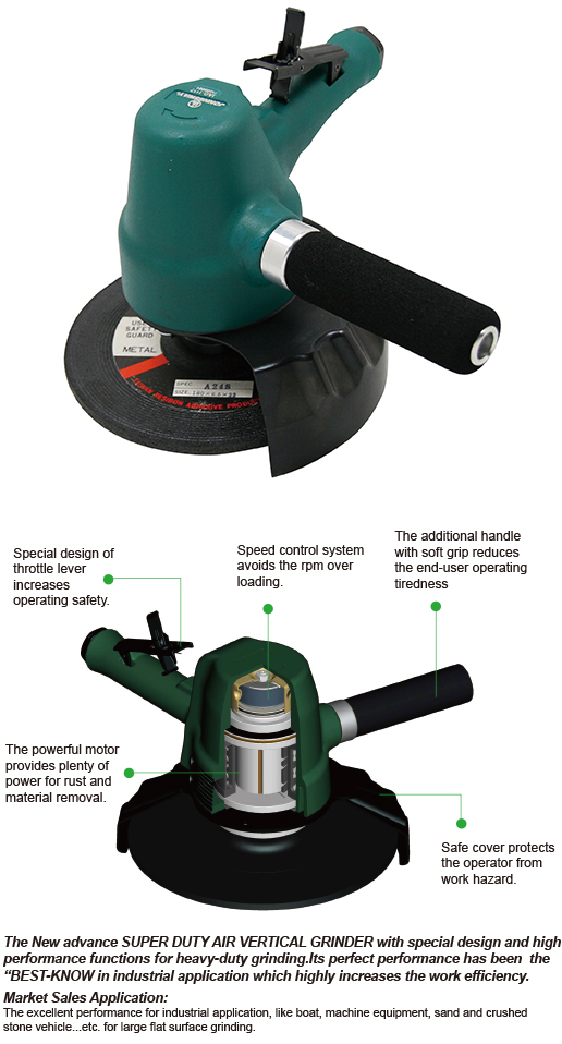 SUPER DUTY AIR VERTICAL GRINDER