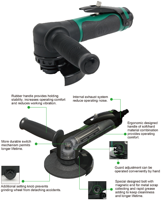 INDUSTRIAL AIR ANGLE GRINDER