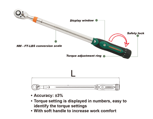 T21 MICROMETER TORQUE WRENCH_FT-LB