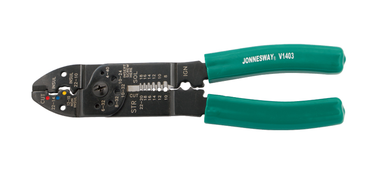 PROFESSIONAL CRIMPING TOOL AND WIRE STRIPPER