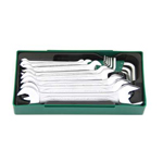 17PCS OPEN END WRENCH & LONG ARM POINT HEX KEY SET
