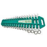 16PCS 72 TEETH RATCHETING COMBINATION WRENCH SET (MM)
