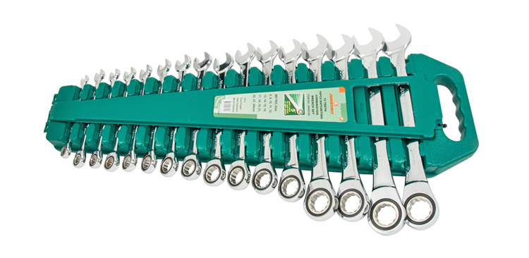 16PCS 72 TEETH RATCHETING COMBINATION  WRENCH SET (MM)