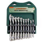 10PCS 72 TEETH STUBBY TYPE RATCHETING COMBINATION WRENCH SET(MM)