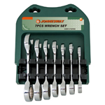 7PCS 72 TEETH STUBBY TYPE RATCHETING  COMBINATION WRENCH SET(SAE)