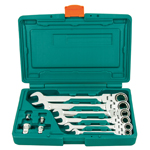 10PCS 72 TEETH FLEXIBLE RATCHETING COMBINATION WRENCH SET(MM)